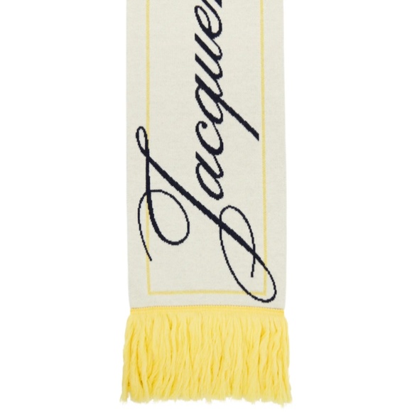 off-white and yellow The Liga scarf - Picture 3 of 4